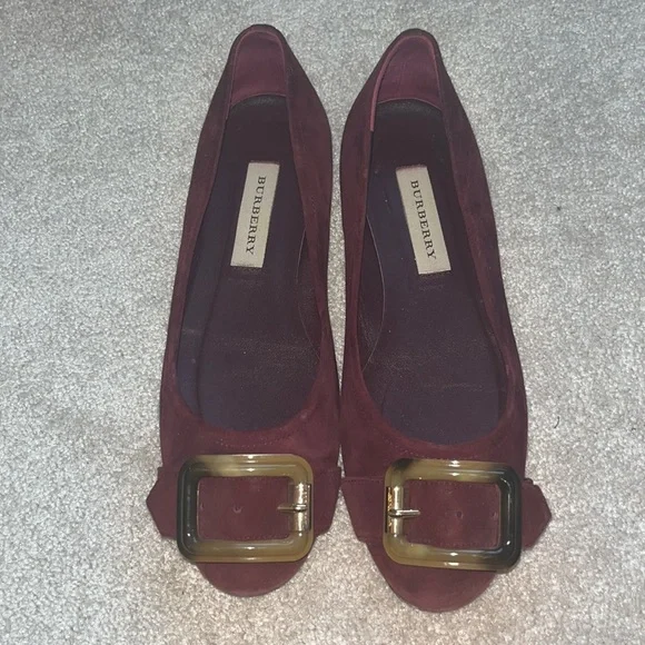 Burberry suede flats deals